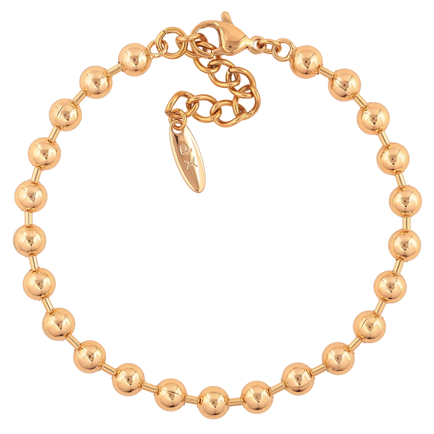 Браслет Xuping цвет Позолота 18K "Цепочка Перлина" размер с доп. цепочкой 18-21см х 1-5мм фото №1