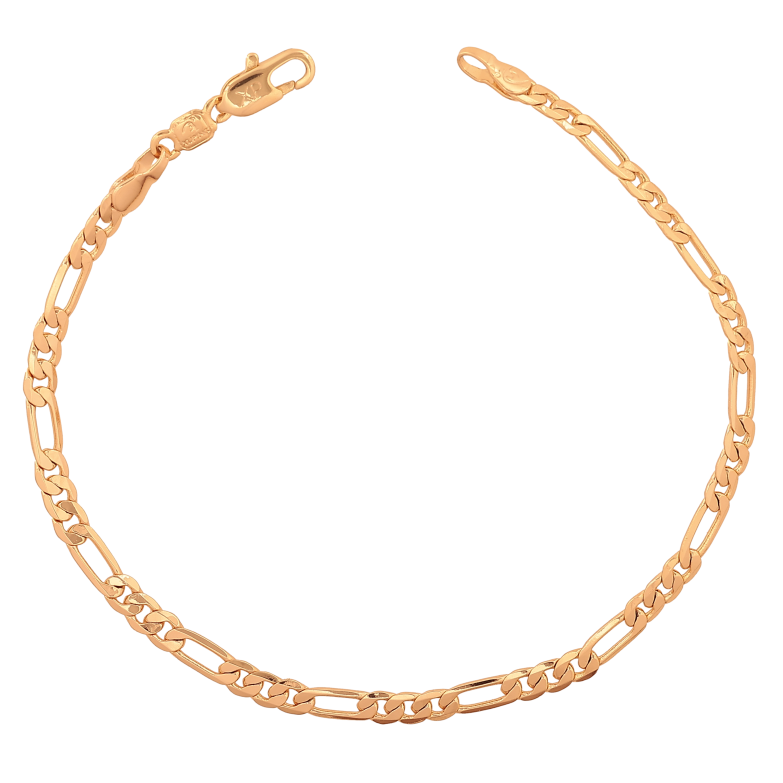 Браслет Xuping цвет Позолота 18K "Цепочка Фигаро" длина 19см х 3мм фото №2