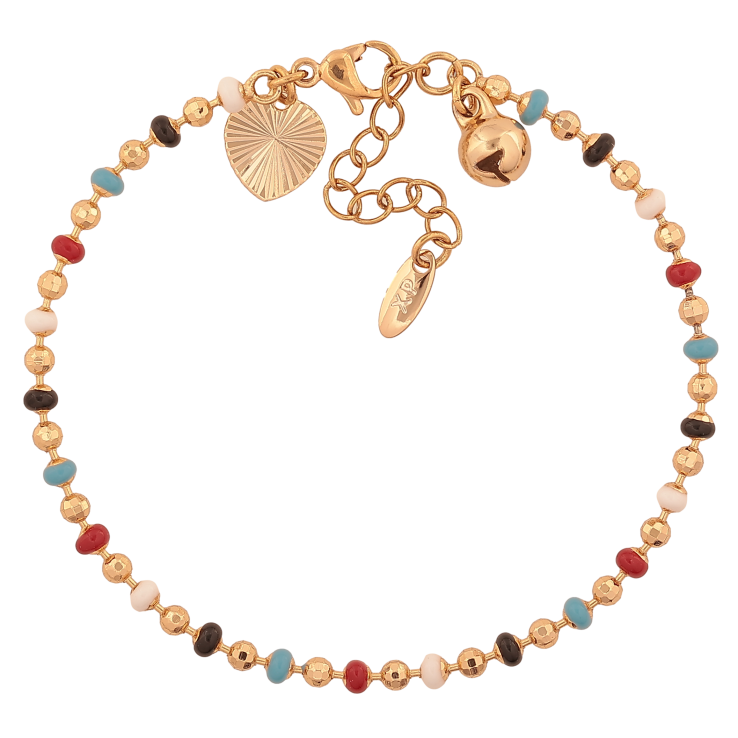 Браслет Xuping цвет Позолота 18K "Цепочка Перлина с разноцветной эмалью" размер с доп. цепочкой 17-20см х 3мм фото №12 Браслет Xuping цвет Позолота 18K "Цепочка Перлина с разноцветной эмалью" размер с доп. цепочкой 17-20см х 3мм фото №12