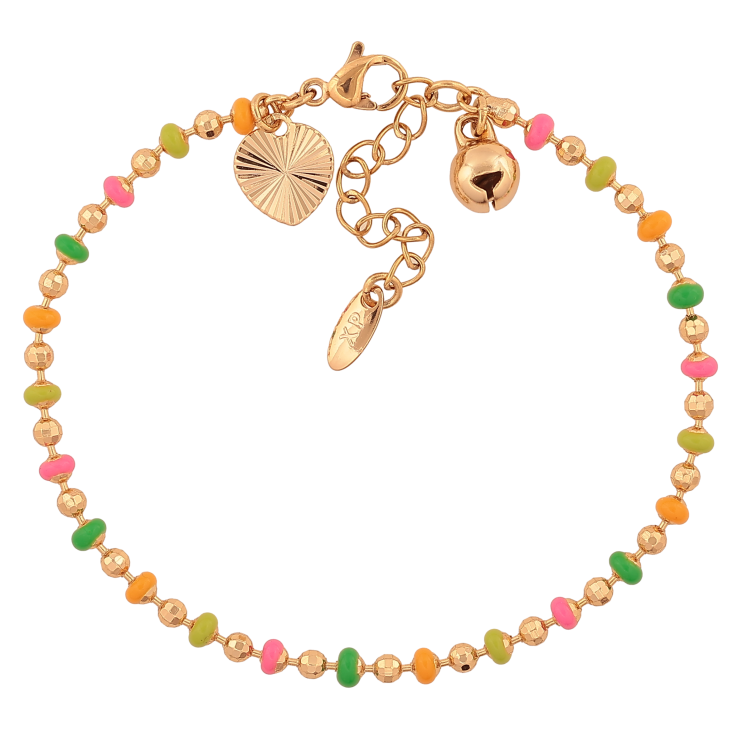 Браслет Xuping цвет Позолота 18K "Цепочка Перлина с разноцветной эмалью" размер с доп. цепочкой 17-20см х 3мм фото №10 Браслет Xuping цвет Позолота 18K "Цепочка Перлина с разноцветной эмалью" размер с доп. цепочкой 17-20см х 3мм фото №10