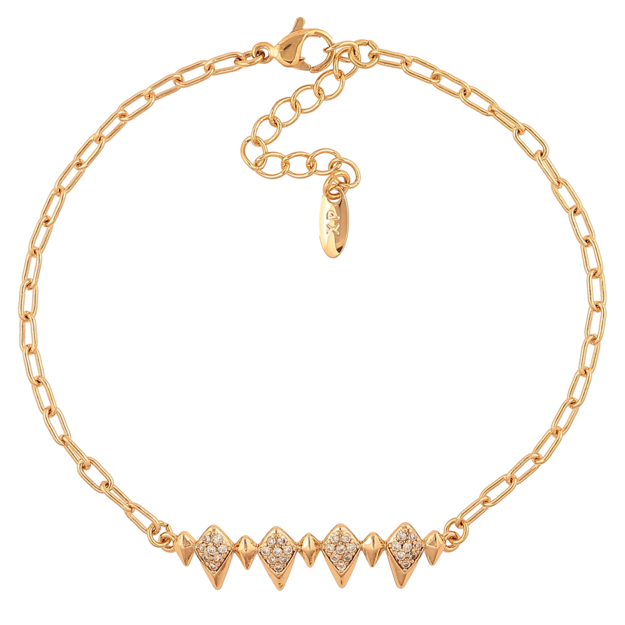 Браслет Xuping цвет Позолота 18K "Цепочка декоративной вставкой" размер с доп. цепочкой 19-22см х 3-8мм фото №1 Браслет Xuping цвет Позолота 18K "Цепочка декоративной вставкой" размер с доп. цепочкой 19-22см х 3-8мм фото №1