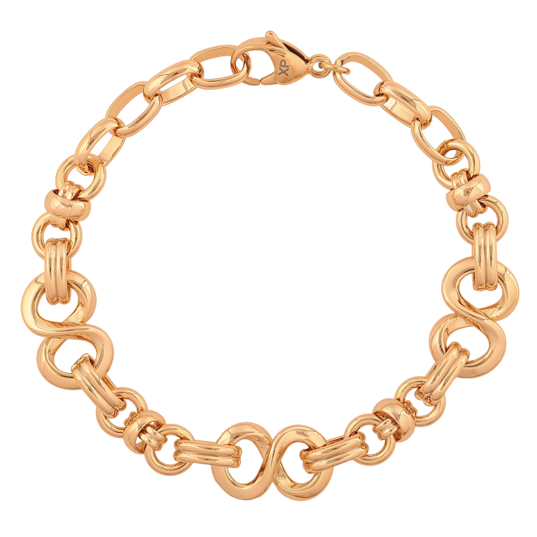 Браслет Xuping цвет Позолота 18K "Цепочка Фантазийная" размер 21см х 2-12мм фото №1