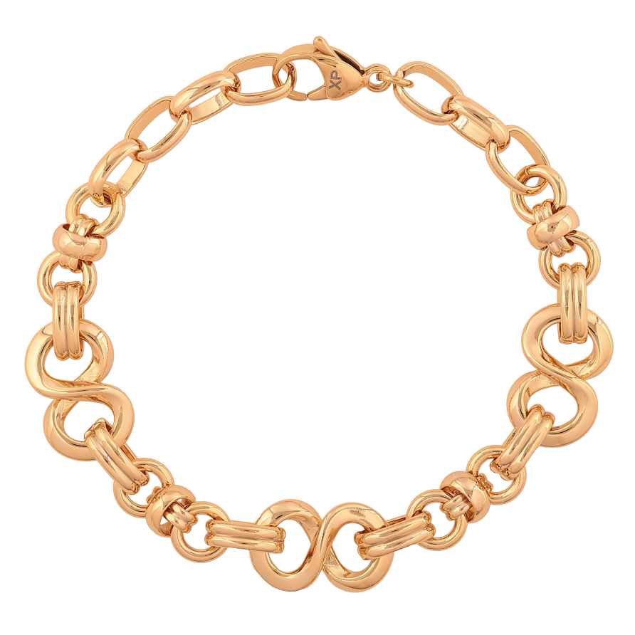 Браслет Xuping цвет Позолота 18K "Цепочка Фантазийная" размер 21см х 2-12мм фото №1