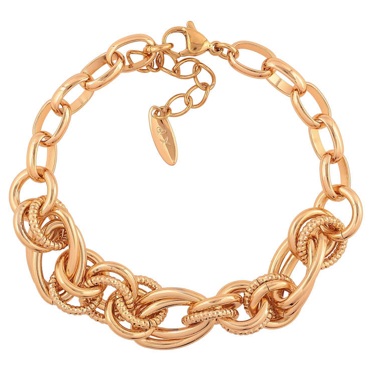 Браслет Xuping колір Позолота 18K "Ланцюжок комбінований" розмір з доп. ланцюжком 19-22см х 7-12мм фото №17 Браслет Xuping колір Позолота 18K "Ланцюжок комбінований" розмір з доп. ланцюжком 19-22см х 7-12мм фото №17