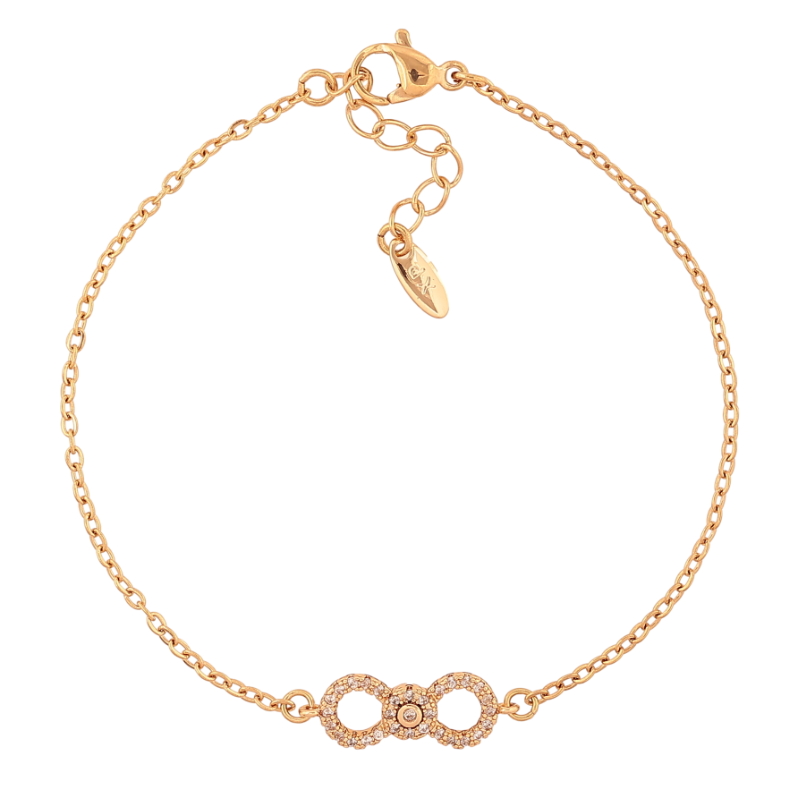 Браслет Xuping цвет Позолота 18K "Цепочка с вставкой" размер с доп. цепочкой 18-20.5см х 1.5-7мм фото №1