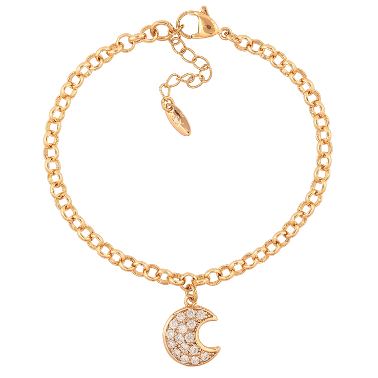 Браслет Xuping цвет Позолота 18K "Цепочка с подвеской полумесяц" размер с доп. цепочкой 17-20см х 4мм фото №21 Браслет Xuping цвет Позолота 18K "Цепочка с подвеской полумесяц" размер с доп. цепочкой 17-20см х 4мм фото №21