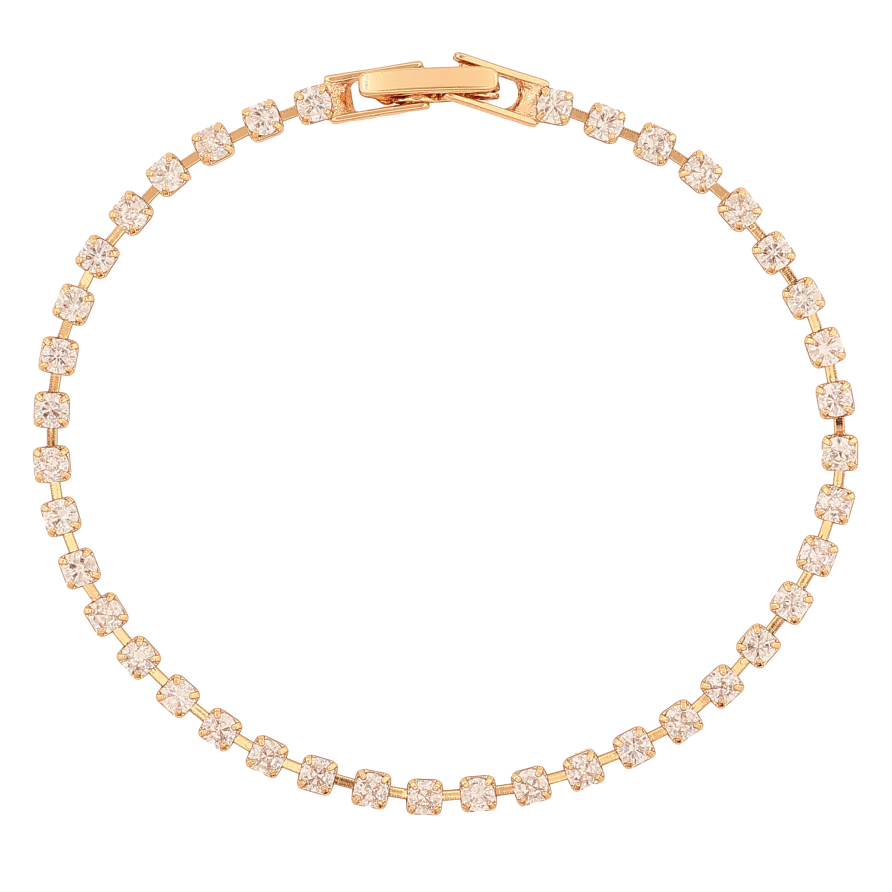 Браслет Xuping колір Позолота 18K "Доріжка кристалів" розмір 18см х 3мм фото №1 Браслет Xuping колір Позолота 18K "Доріжка кристалів" розмір 18см х 3мм фото №1