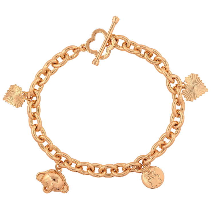 Браслет Xuping цвет Позолота 18K "Цепочка Якорная с подвесками" размер 17см х 5мм фото №8