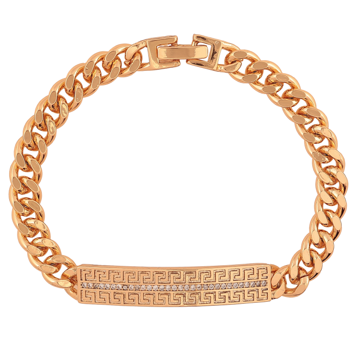 Браслет Xuping цвет Позолота 18K "Цепочка с декоративной вставкой" размер 18.5см х 7мм фото №15