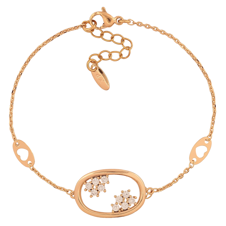 Браслет Xuping цвет Позолота 18K "Цепочка с вставками с кристаллами" размер с доп. цепочкой 17-20см х 1-14мм фото №6