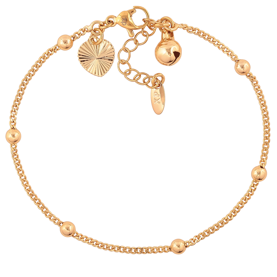 Браслет Xuping цвет Позолота 18K "Цепочка Панцирная с бусинами" размер с доп. цепочкой 18-21см х 2-4мм фото №1 Браслет Xuping цвет Позолота 18K "Цепочка Панцирная с бусинами" размер с доп. цепочкой 18-21см х 2-4мм фото №1