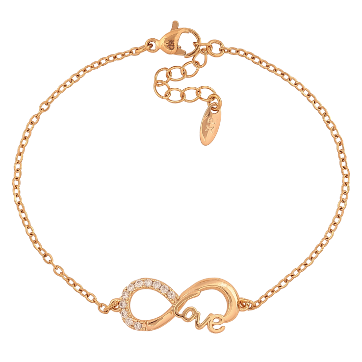 Браслет Xuping цвет Позолота 18K "Цепочка с бесконечностью" размер с доп. цепочкой 17-20см х 1.5-11мм фото №14