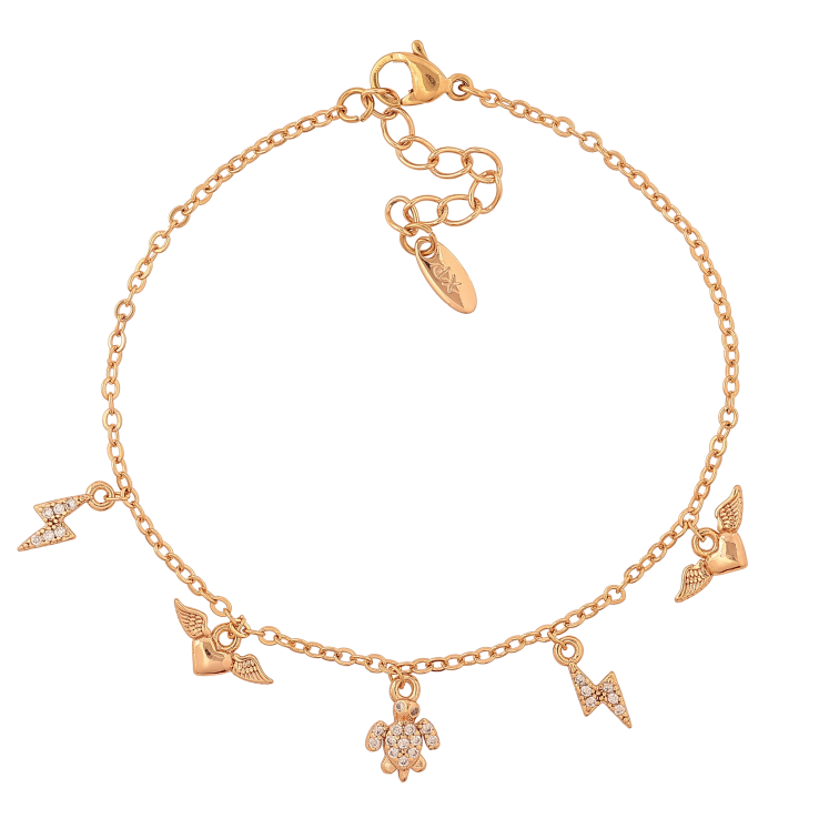 Браслет Xuping колір Позолота 18K "Ланцюжок з підвісками" розмір з дод. ланцюжком 17-20см х 1.5мм фото №21