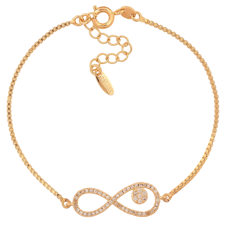 Браслет Xuping цвет Позолота 18K "Цепочка с бесконечностью" размер с доп. цепочкой 17-20см х 1-9мм фото №18