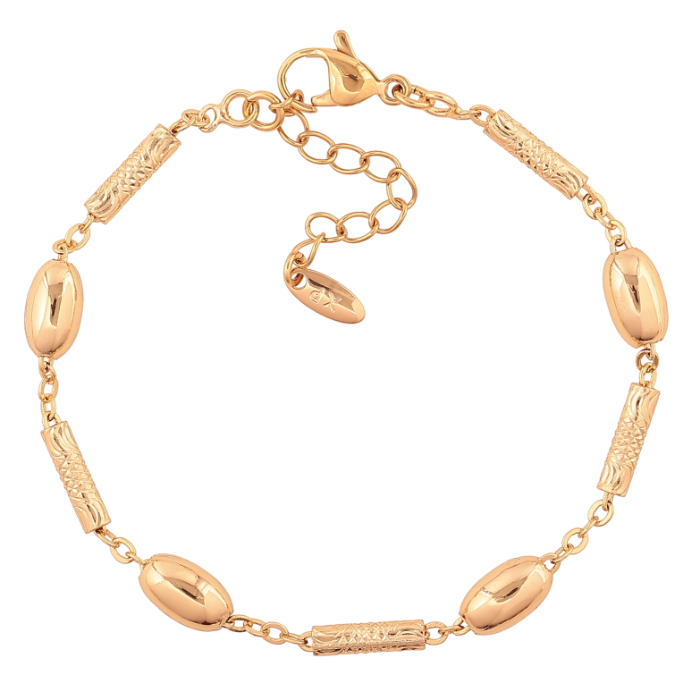 Браслет Xuping цвет Позолота 18K "Декоративные бусины" размер с доп. цепочкой 17-20.5см х 2-5мм фото №1