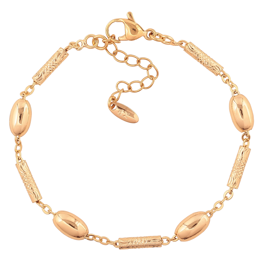 Браслет Xuping цвет Позолота 18K "Декоративные бусины" размер с доп. цепочкой 17-20.5см х 2-5мм фото №1