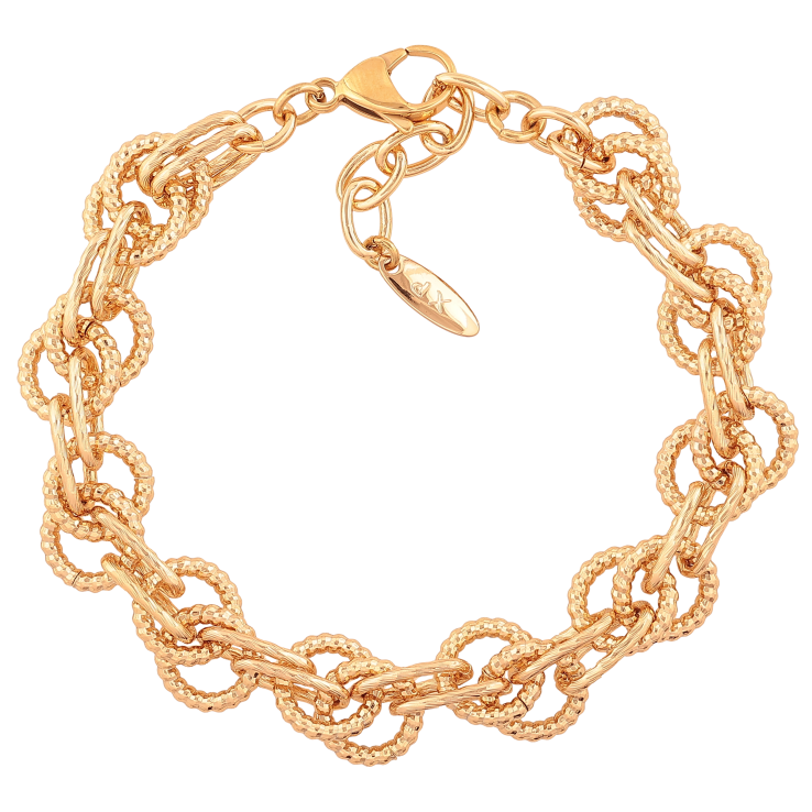 Браслет Xuping цвет Позолота 18K "Цепочка Фантазиная" размер с доп. цепочкой 19.5-22.5см х 3-12мм фото №15 Браслет Xuping цвет Позолота 18K "Цепочка Фантазиная" размер с доп. цепочкой 19.5-22.5см х 3-12мм фото №15