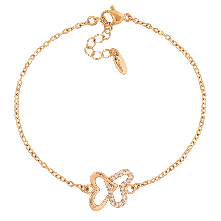 Браслет Xuping колір Позолота 18K "Ланцюжок з вставкою сердечка" розмір з дод. ланцюжком 18-21см х 1.5-13мм фото №14