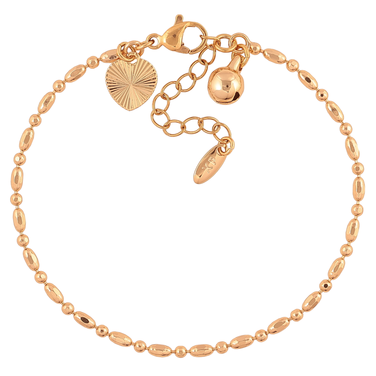 Браслет Xuping цвет Позолота 18K "Цепочка Перлина" размер с доп. цепочкой 17-20.5см х 2мм фото №4