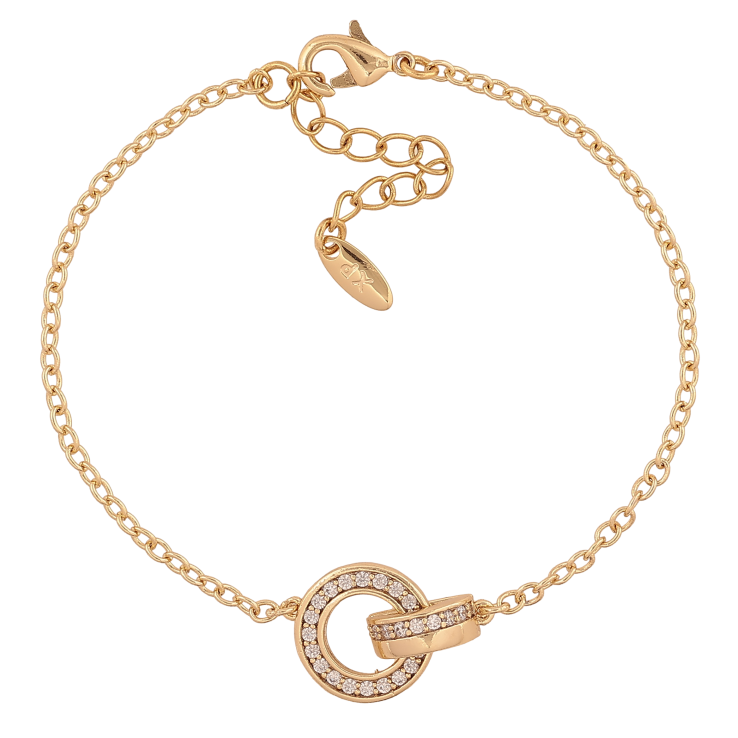 Браслет Xuping колір Позолота 14K "Ланцюжок із вставкою" розмір з дод. ланцюжком 16-19см х 2-12мм фото №17