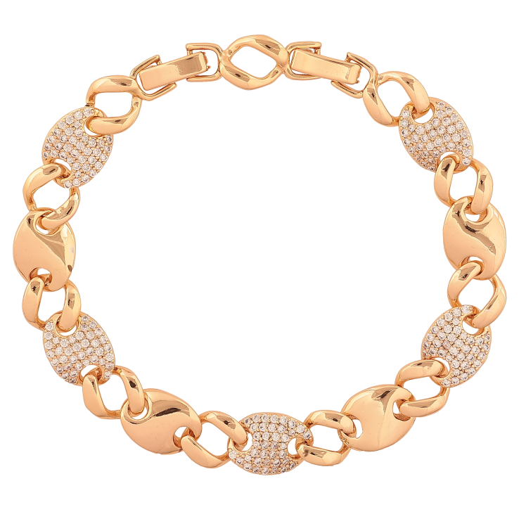 Браслет Xuping цвет Позолота 18K "Узор с кристаллами" размер с доп. замком 17.5, 19.5см х 8-10мм фото №24 Браслет Xuping цвет Позолота 18K "Узор с кристаллами" размер с доп. замком 17.5, 19.5см х 8-10мм фото №24