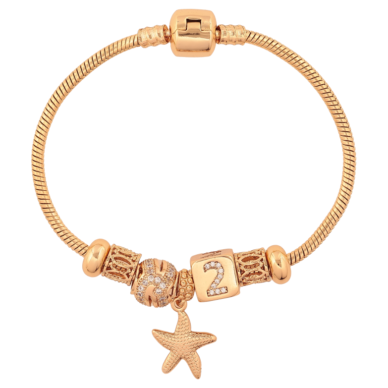 Браслет Xuping колір Позолота 18K "У стилі "Pandora" Ювелірний шнур з намистинами" довжина 18см х 2.5мм фото №11