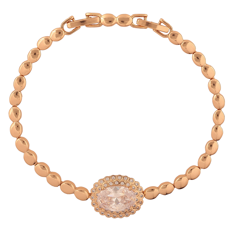 Браслет Xuping цвет Позолота 18K "Узор с кристаллами" размер с доп. замком 17,19см х 4-14мм фото №1