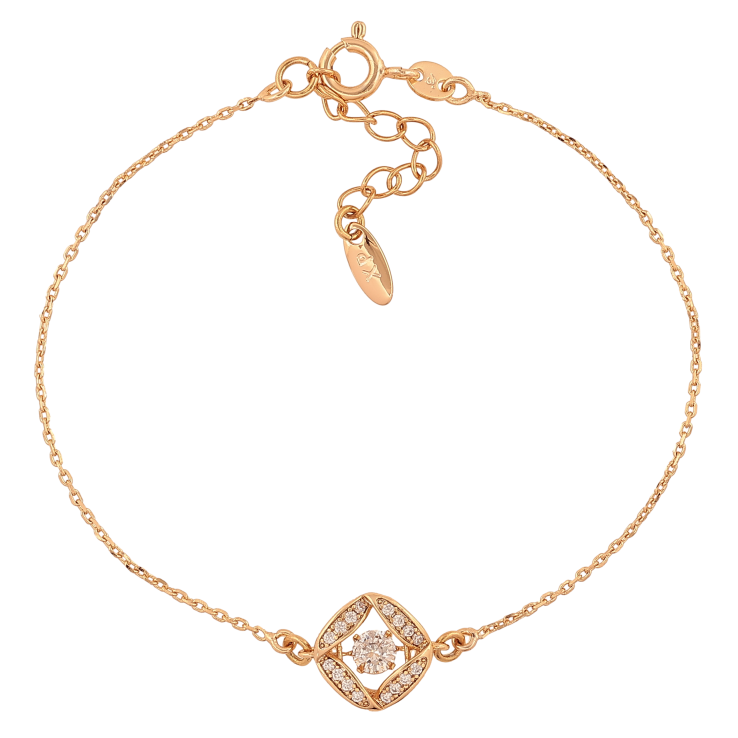 Браслет Xuping цвет Позолота 18K "Цепочка с кристальной вставкой" размер с доп. цепочкой 17.5-20.5см х 1-10мм фото №8