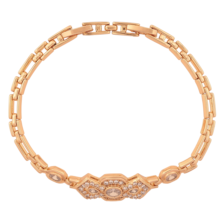 Браслет Xuping цвет Позолота 18K "Узор с кристаллами" длина с доп. замком 17,19см х 4-11мм фото №1 Браслет Xuping цвет Позолота 18K "Узор с кристаллами" длина с доп. замком 17,19см х 4-11мм фото №1