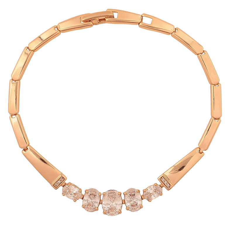 Браслет Xuping колір Позолота 18K "Візерунок з кристалами" розмір 19см х 3-8мм фото №1