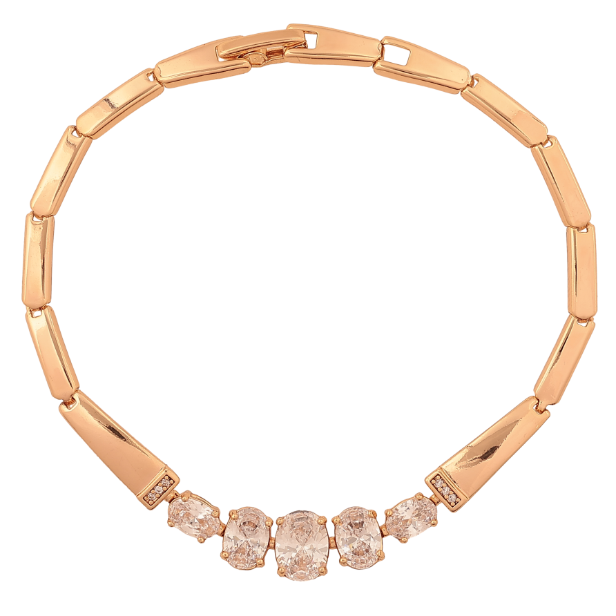 Браслет Xuping цвет Позолота 18K "Узор с кристаллами" размер 19см х 3-8мм фото №1