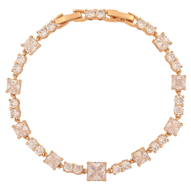 Браслет Xuping цвет Позолота 18K "Узор с кристаллами" длинна с доп. замком 17.5,19.5см х 3-7мм фото №22