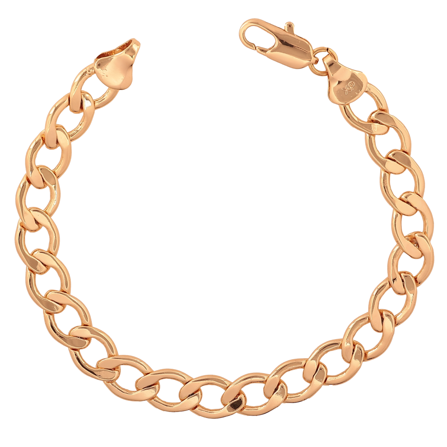 Браслет Xuping цвет Позолота 18K "Цепочка Панцирная" размер 19см х 8мм фото №1