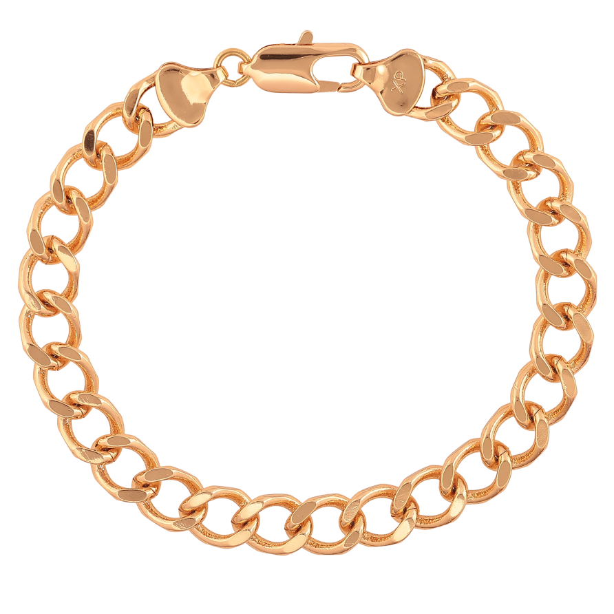 Браслет Xuping цвет Позолота 18K "Цепочка Панцирная" размер 20.5см х 8мм фото №1