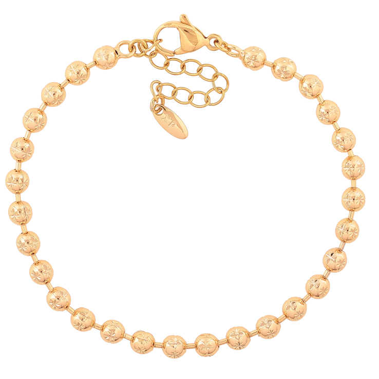 Браслет Xuping цвет Позолота 18K "Цепочка Перлина" размер с доп. цепочкой 17.5-21.5см х 1-4мм фото №10