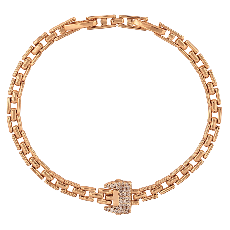 Браслет Xuping цвет Позолота 18K "Узор ремешок с кристаллами" размер с доп. замком 17,19см х 4-11мм фото №9