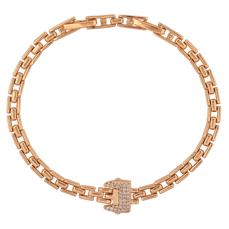 Браслет Xuping колір Позолота 18K "Візерунок ремінець з кристалами" розмір з дод. замком 17,19см х 4-11мм фото №1