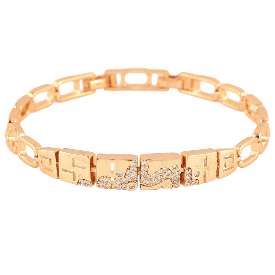 Браслет Xuping цвет Позолота 18К "Узор с кристаллами" размер с доп. замком 17.5,19.5см х 6-8мм фото №1 Браслет Xuping цвет Позолота 18К "Узор с кристаллами" размер с доп. замком 17.5,19.5см х 6-8мм фото №1