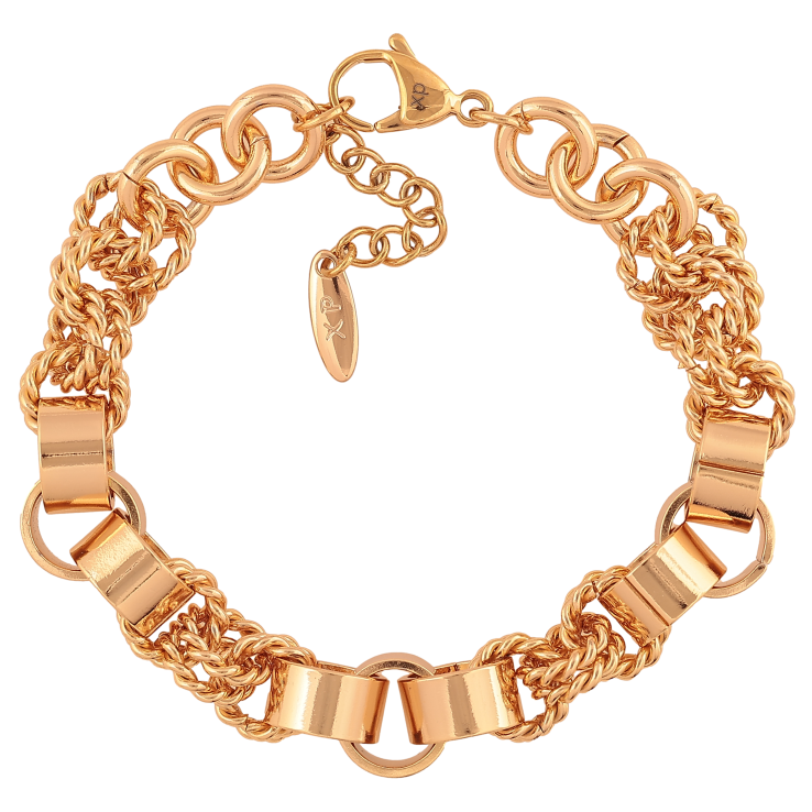 Браслет Xuping цвет Позолота 18K "Цепочка Фантазийная" размер с доп. цепочкой 19-22см х 9-10мм фото №22