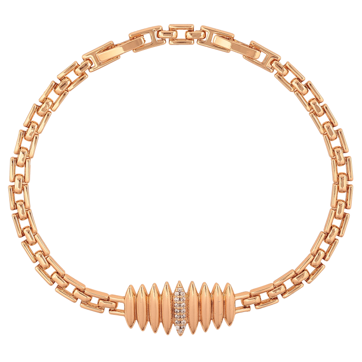 Браслет Xuping цвет Позолота 18K "Узор с кристаллами" размер с доп. замком 18,20.5см х 4-12мм фото №17