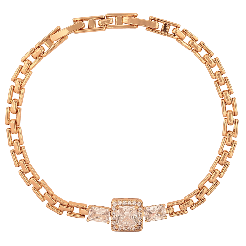 Браслет Xuping колір Позолота 18K "Візерунок з кристалами" розмір з дод. замком 17,19см х 4-9мм фото №1