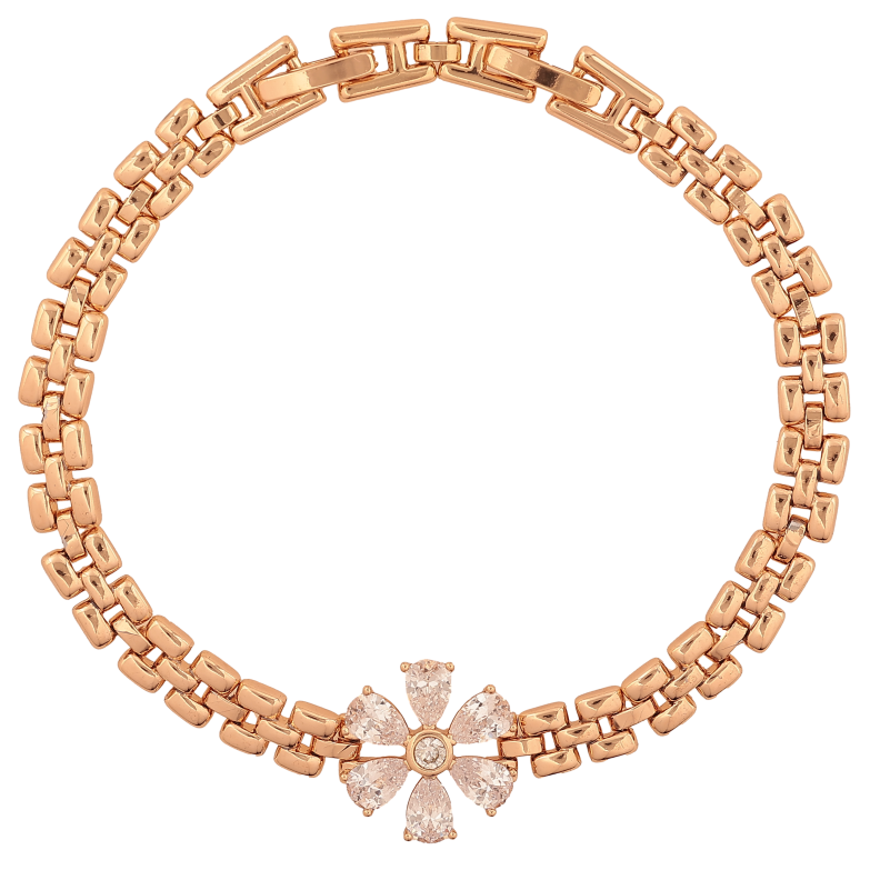 Браслет Xuping колір Позолота 18K "Кристальна квіточка" розмір з дод. замком 18,20см х 6-16мм фото №1