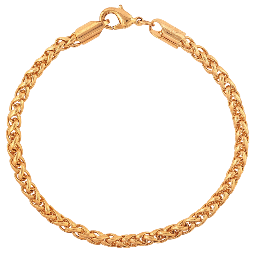 Браслет Xuping цвет Позолота 18K "Цепочка Колос" размер 19.5см х 4мм фото №1 Браслет Xuping цвет Позолота 18K "Цепочка Колос" размер 19.5см х 4мм фото №1