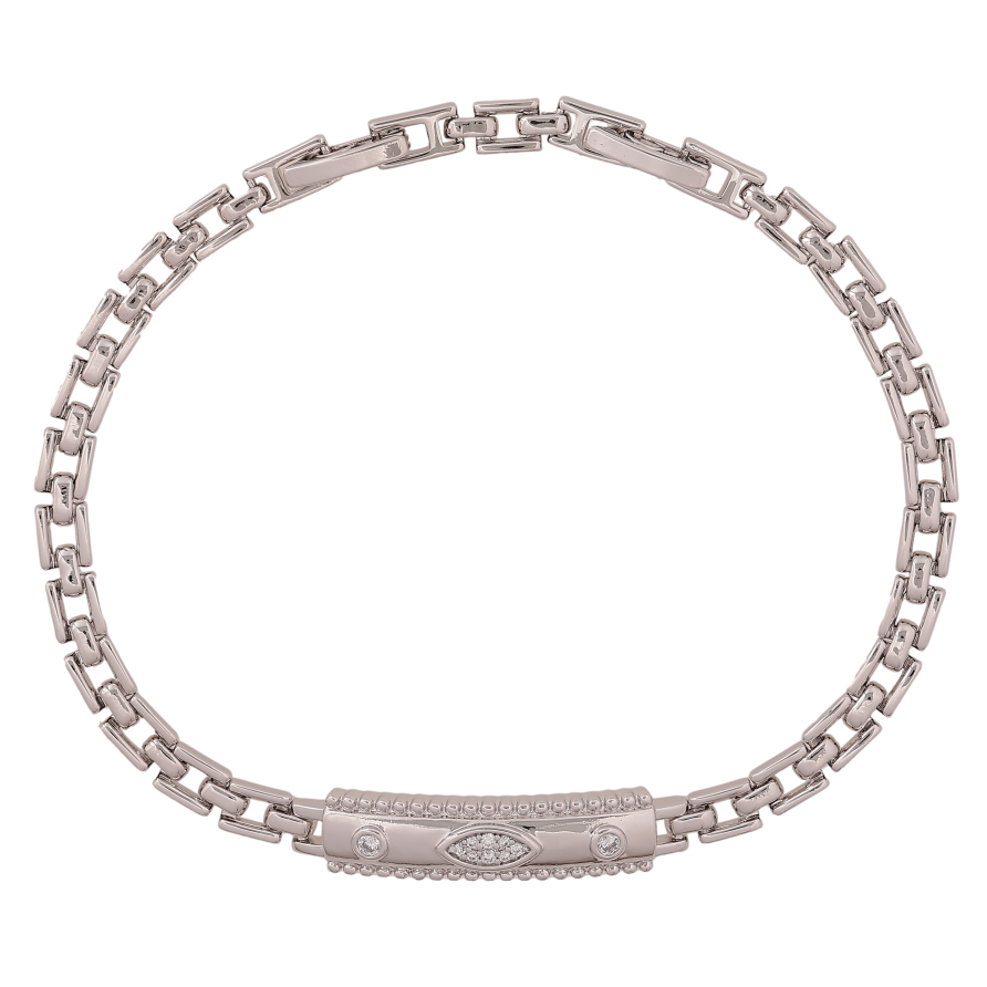 Браслет Xuping колір Родій "Декоративний візерунок з кристалами" довжина з дод. замком 18,20.5см х 4-7мм фото №1 Браслет Xuping колір Родій "Декоративний візерунок з кристалами" довжина з дод. замком 18,20.5см х 4-7мм фото №1