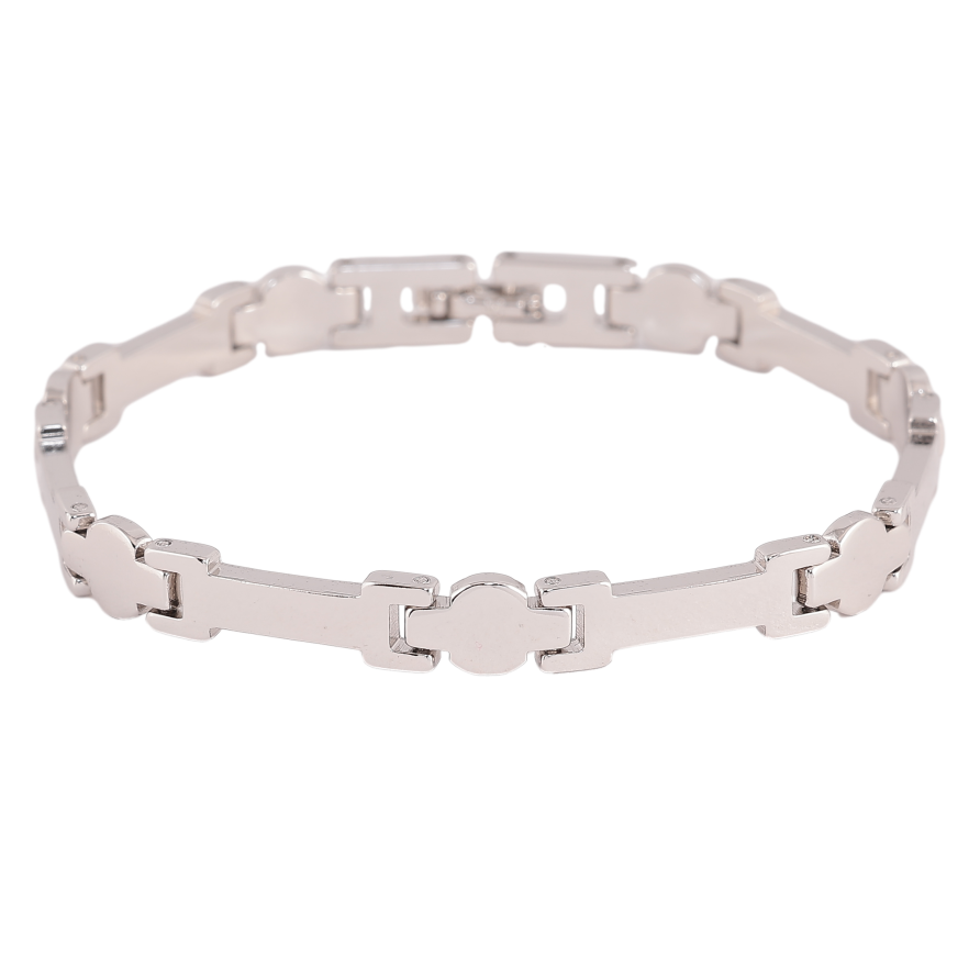 Браслет Xuping колір Родій "Декоративний візерунок" довжина 20см х 4-7мм фото №1