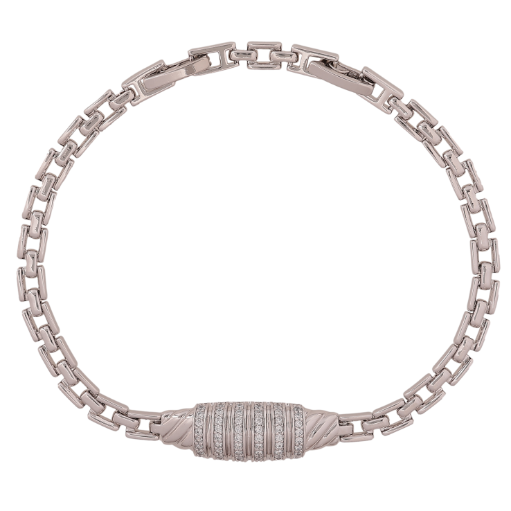 Браслет Xuping колір Родій "Декоративний візерунок з кристалами" довжина з дод. замком 18,20см х 4-9мм фото №9 Браслет Xuping колір Родій "Декоративний візерунок з кристалами" довжина з дод. замком 18,20см х 4-9мм фото №9