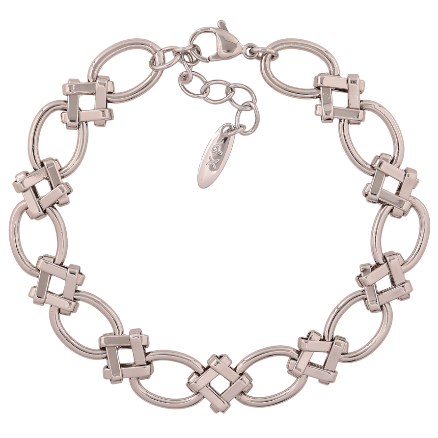 Браслет Xuping колір Родій "Декоративний візерунок" довжина з дод. ланцюжком 18.5-21.5см х 10мм фото №1 Браслет Xuping колір Родій "Декоративний візерунок" довжина з дод. ланцюжком 18.5-21.5см х 10мм фото №1