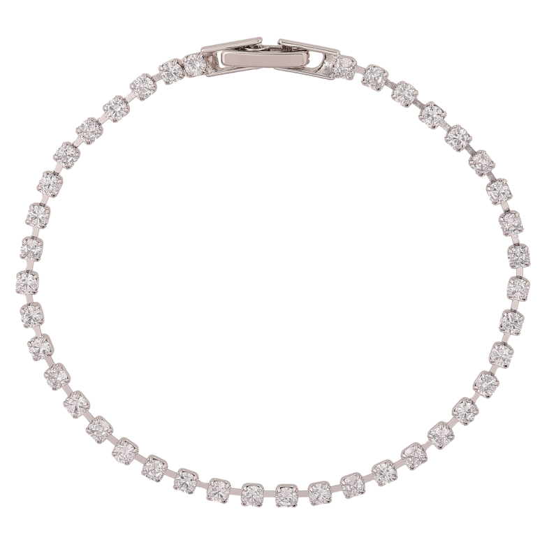 Браслет Xuping цвет Родий "Дорожка кристаллов" длина 18см х 2.5мм фото №1