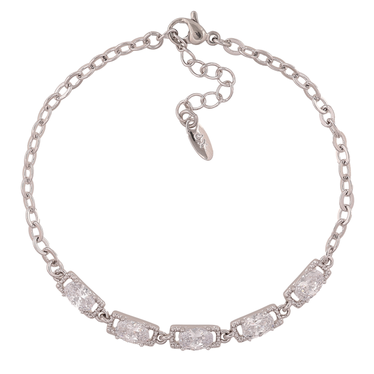 Браслет Xuping цвет Родий "Цепочка с кристальной вставкой" длина с доп. цепочкой 17-20см х 3-4мм фото №12 Браслет Xuping цвет Родий "Цепочка с кристальной вставкой" длина с доп. цепочкой 17-20см х 3-4мм фото №12