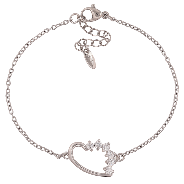 Браслет Xuping колір Родій "Серце з кристалами" довжина з дод. ланцюжком 18-21.5см х 1.5-14мм фото №19 Браслет Xuping колір Родій "Серце з кристалами" довжина з дод. ланцюжком 18-21.5см х 1.5-14мм фото №19